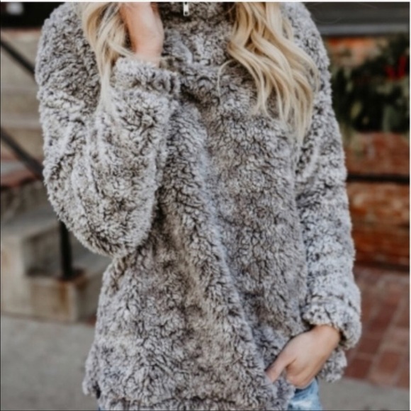 Vici Collection oversized sherpa pullover - Picture 4 of 16
